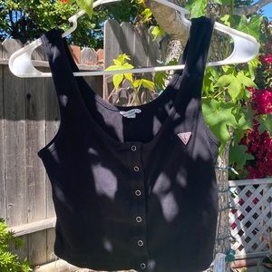 Black cropped top